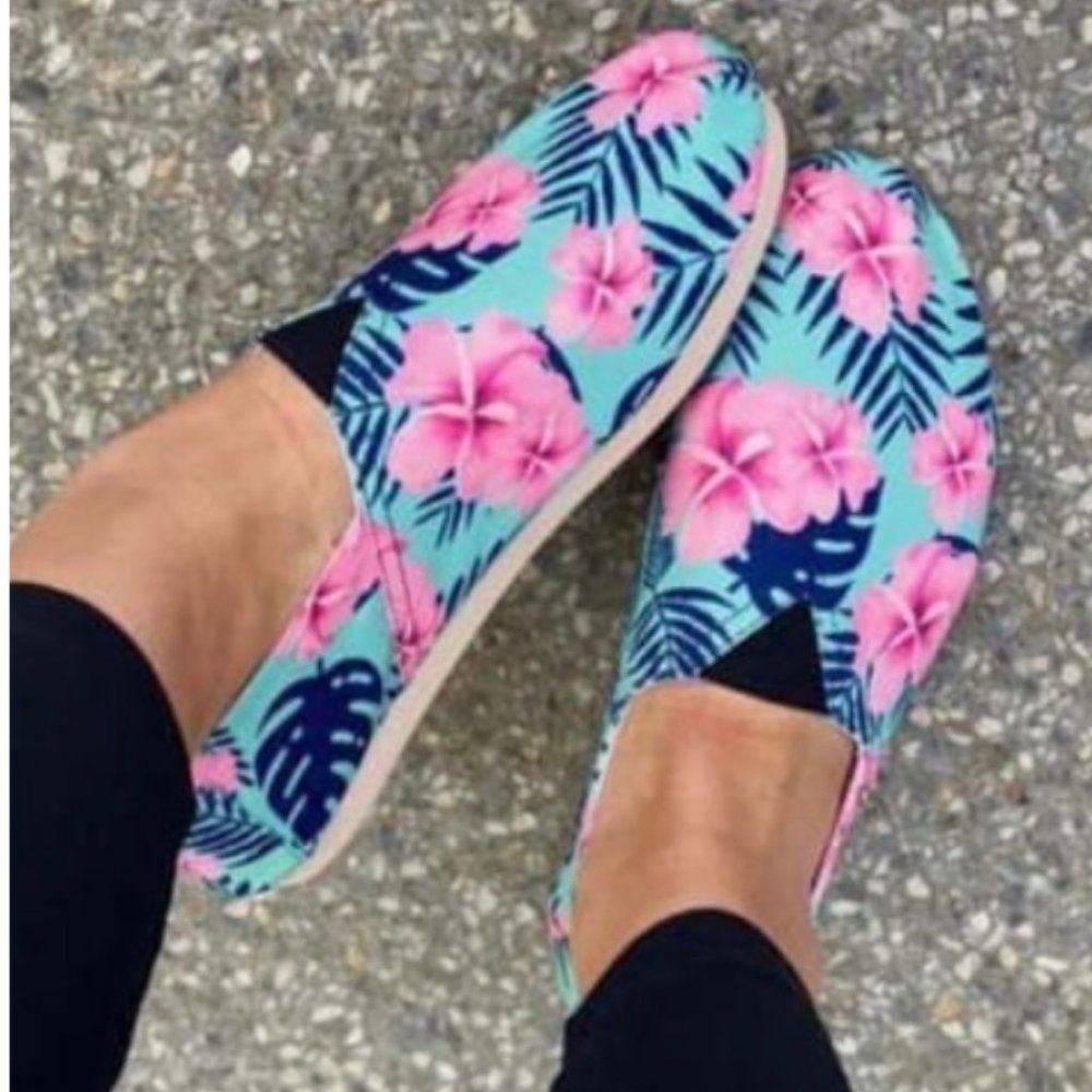 Summer Ladies Classic  Shoes Spring Flowers